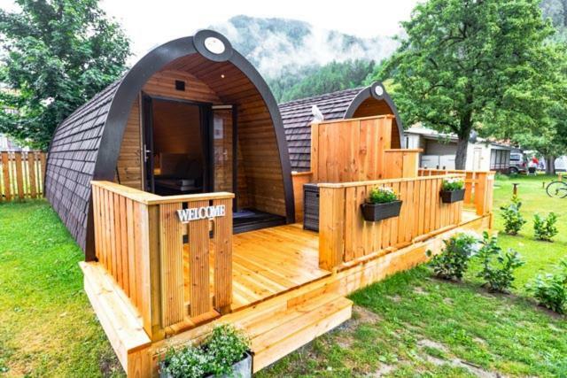 Camping Dreilaendereck Blockhuetten & Apartments Ried im Oberinntal Exterior foto